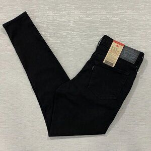 Levi's 720 Jeans Womens 30 x 30 Black Denim High Rise Super Skinny Stretch